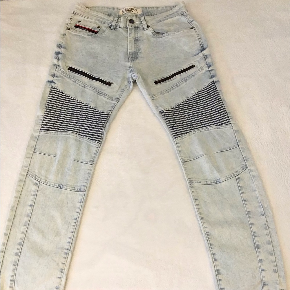 Hot new Men teen boys designer slim fit distressed jeans